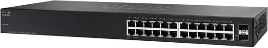 Picture of Cisco SG110-24 Desktop Switch with 24 Gigabit Ethernet (GbE) Ports plus 2 Combo mini-GBIC SFP