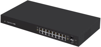 Picture of EdgeSwitch 16 - Switch - 16 Ports - Managed - Rack-Mountable - Black (ES-16-150W)