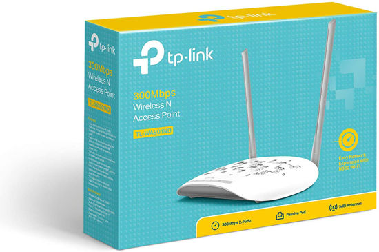 Picture of TP-Link Wireless N300 2T2R Access Point, 2.4Ghz 300Mbps, 802.11b/g/n, AP/Client/Bridge/Repeater, 2x 4dBi, Passive POE (TL-WA801ND),White