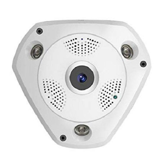 Picture of 360 Panoramic 3D VR 3MP IP Camera, WIFI, Two way Audio (White)