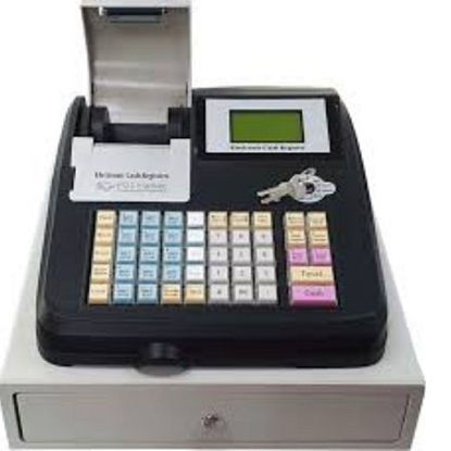 Picture of Electronic Cash Register With Flat Keyboard, Customer Display & Cash Drawer