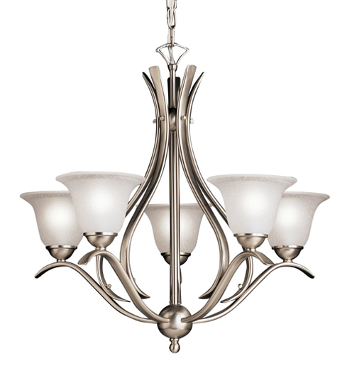 Picture of 5 Thick Glass Chandelier With Chrome Pendent