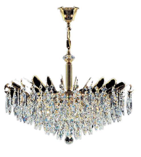 Picture of Ceiling Crystal Gold Chandelier